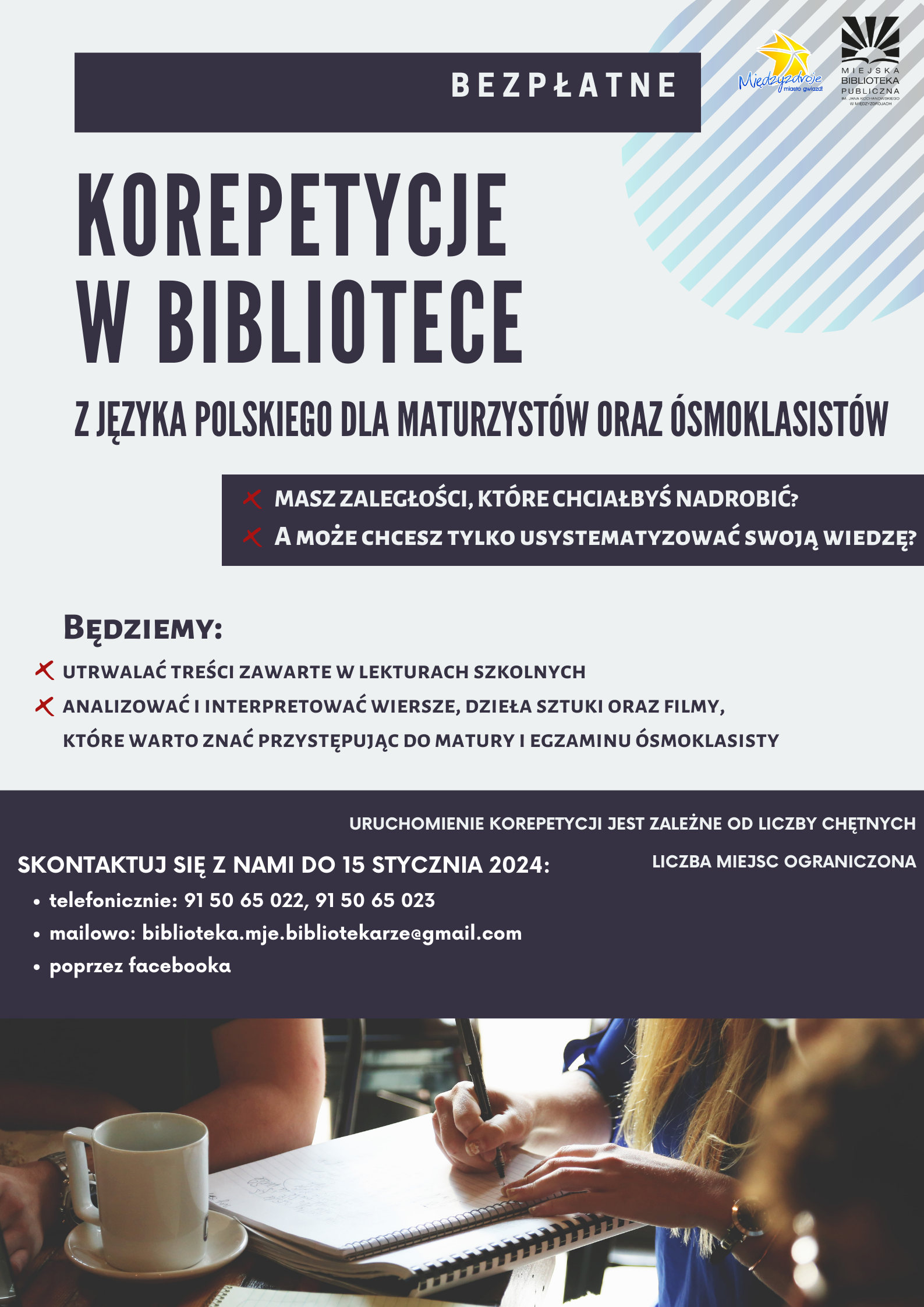 Bezpłatne korepetycje z języka polskiego w międzyzdrojskiej bibliotece