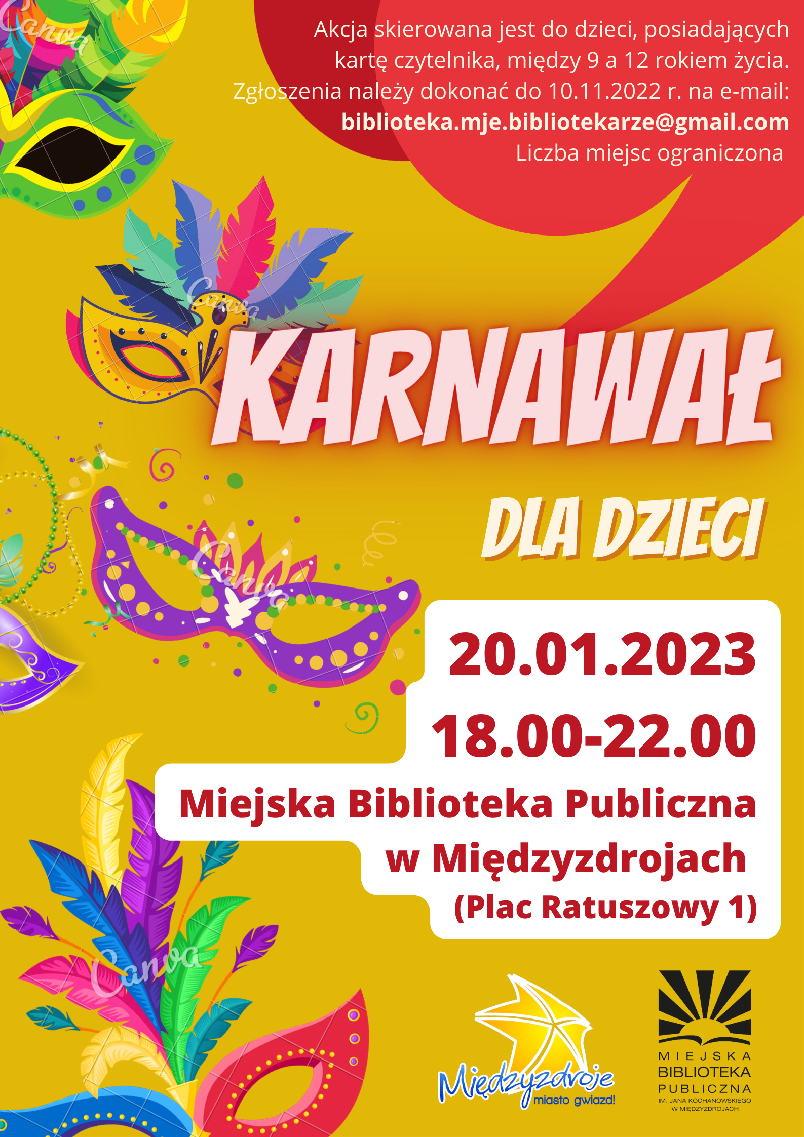 Noc Karnawałowa w międzyzdrojskiej bibliotece 20 stycznia 2023 r.