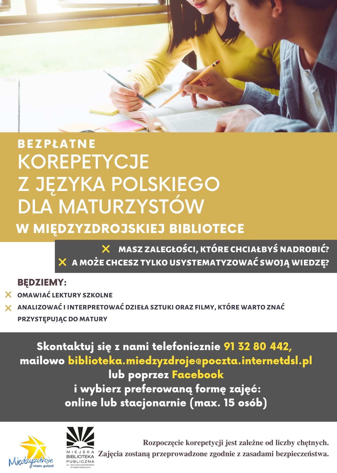 Bezpłatne korepetycje dla maturzystów z języka polskiego - zapowiedź